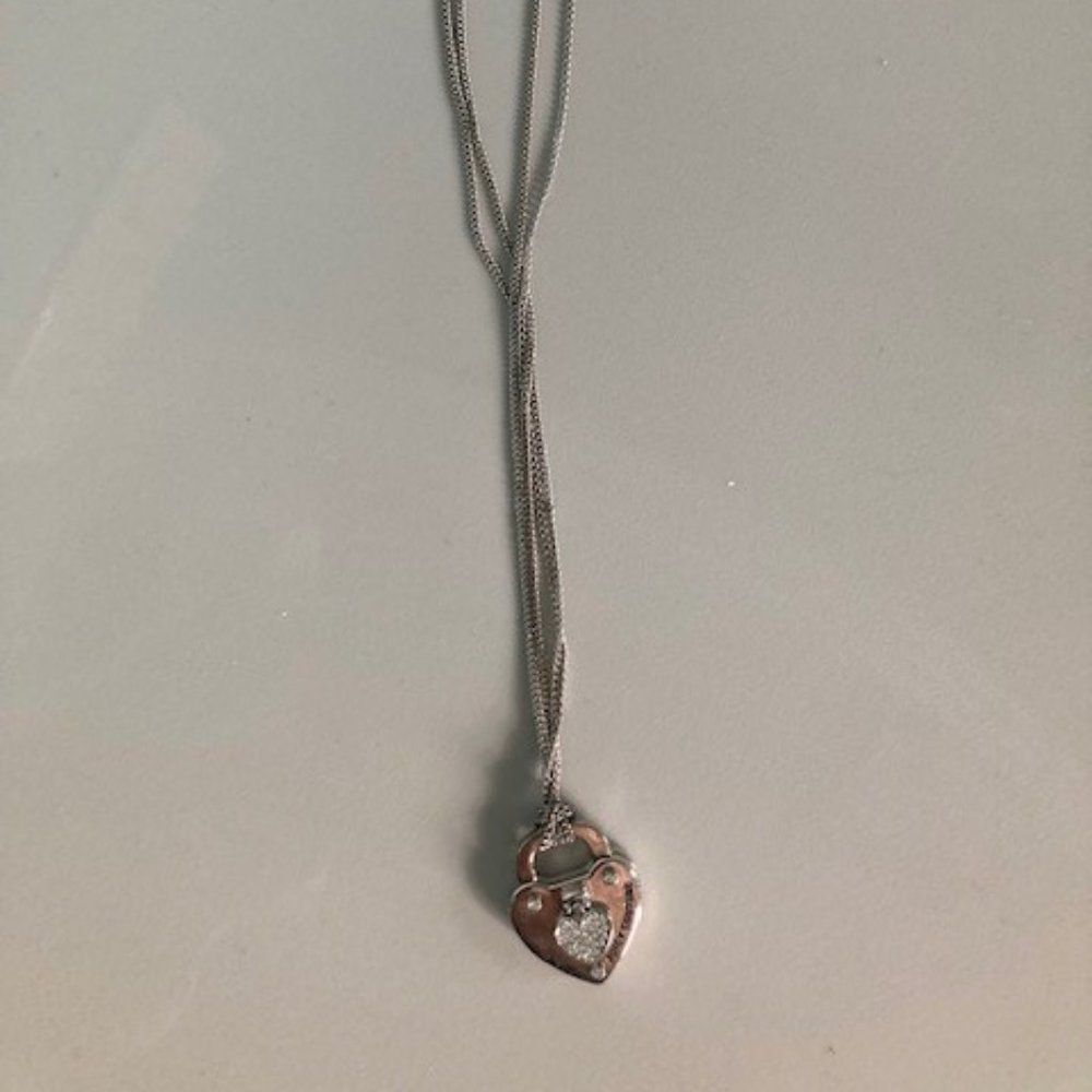 Juicy Couture Heart Necklace - Silver